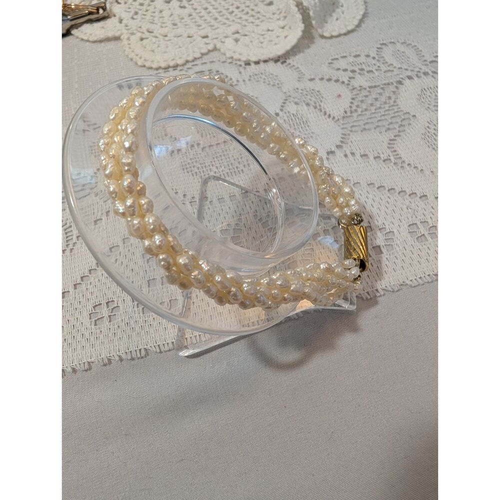Vintage 5-Strand Cultured Freshwater Rice Pearl Bracelet